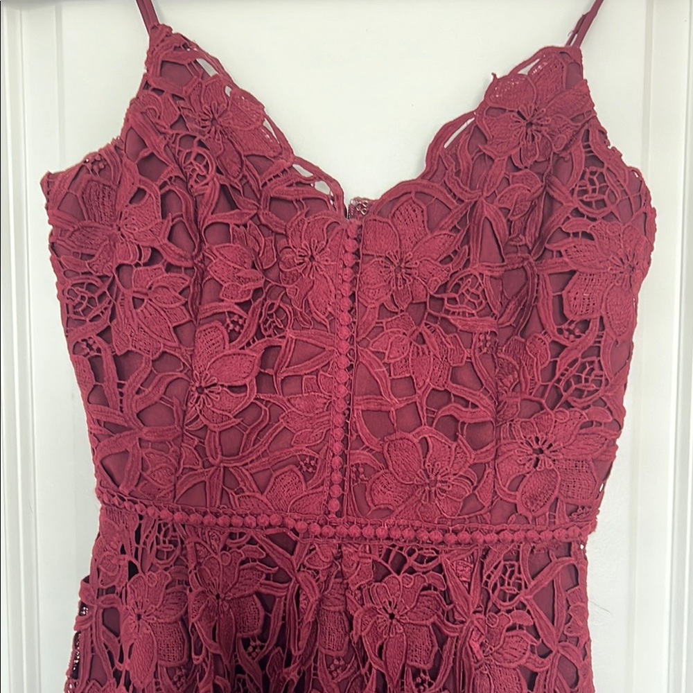 Adelyn Rae Red Strapless A-line Dress for Weddings